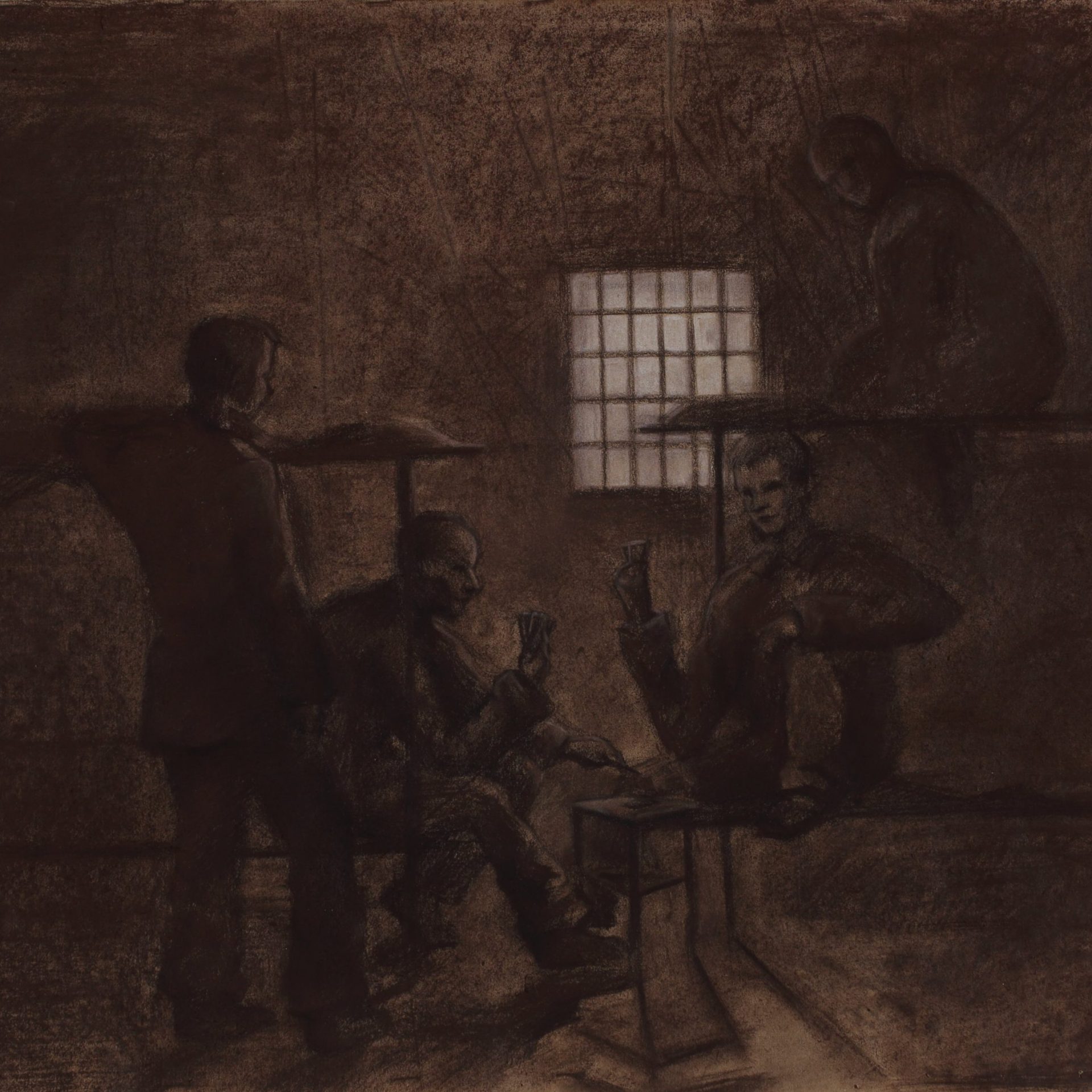 Блатные. Ширинкин Иван. Бумага, сепия. 2015_1
