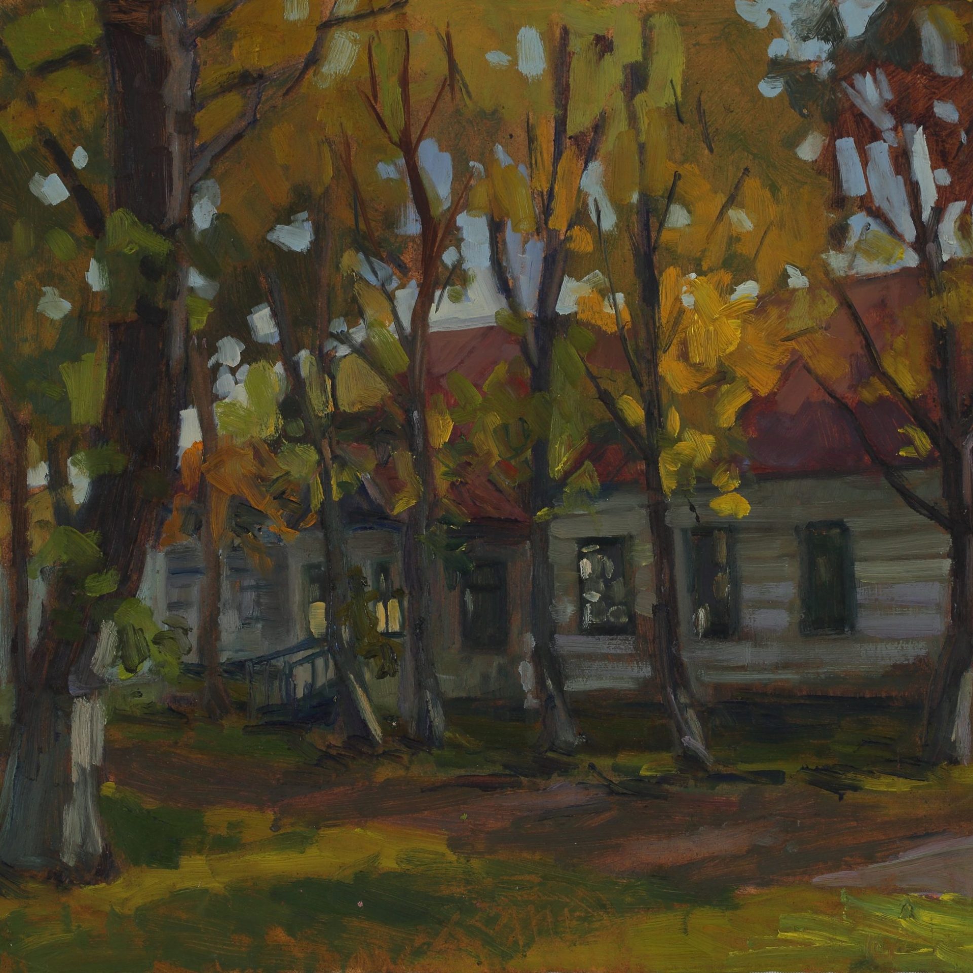 Осень. Чуклинова Полина. ДВП, масло. 2023_1