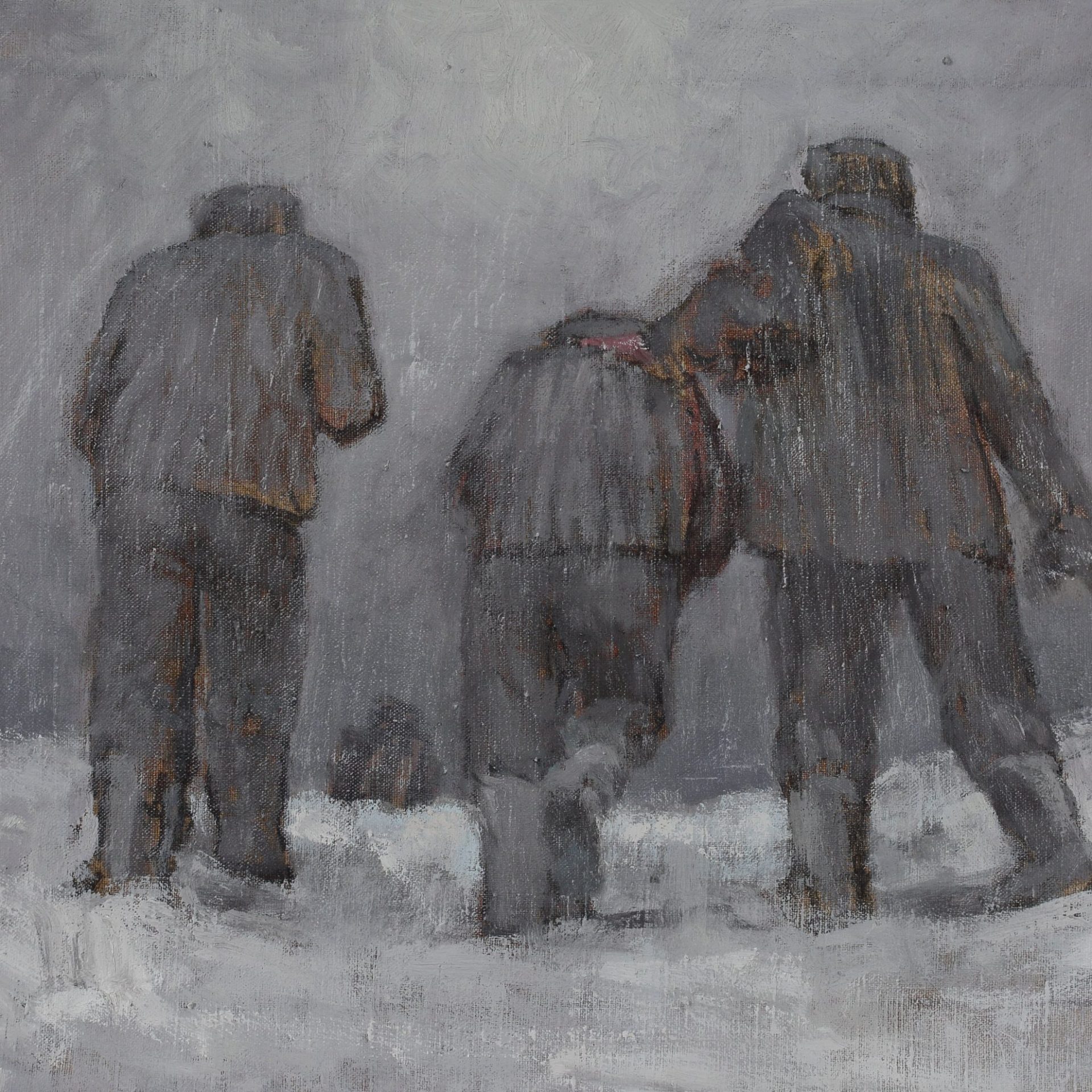 По снегу. Харисанова Ксения. Холст, масло. 2021_1